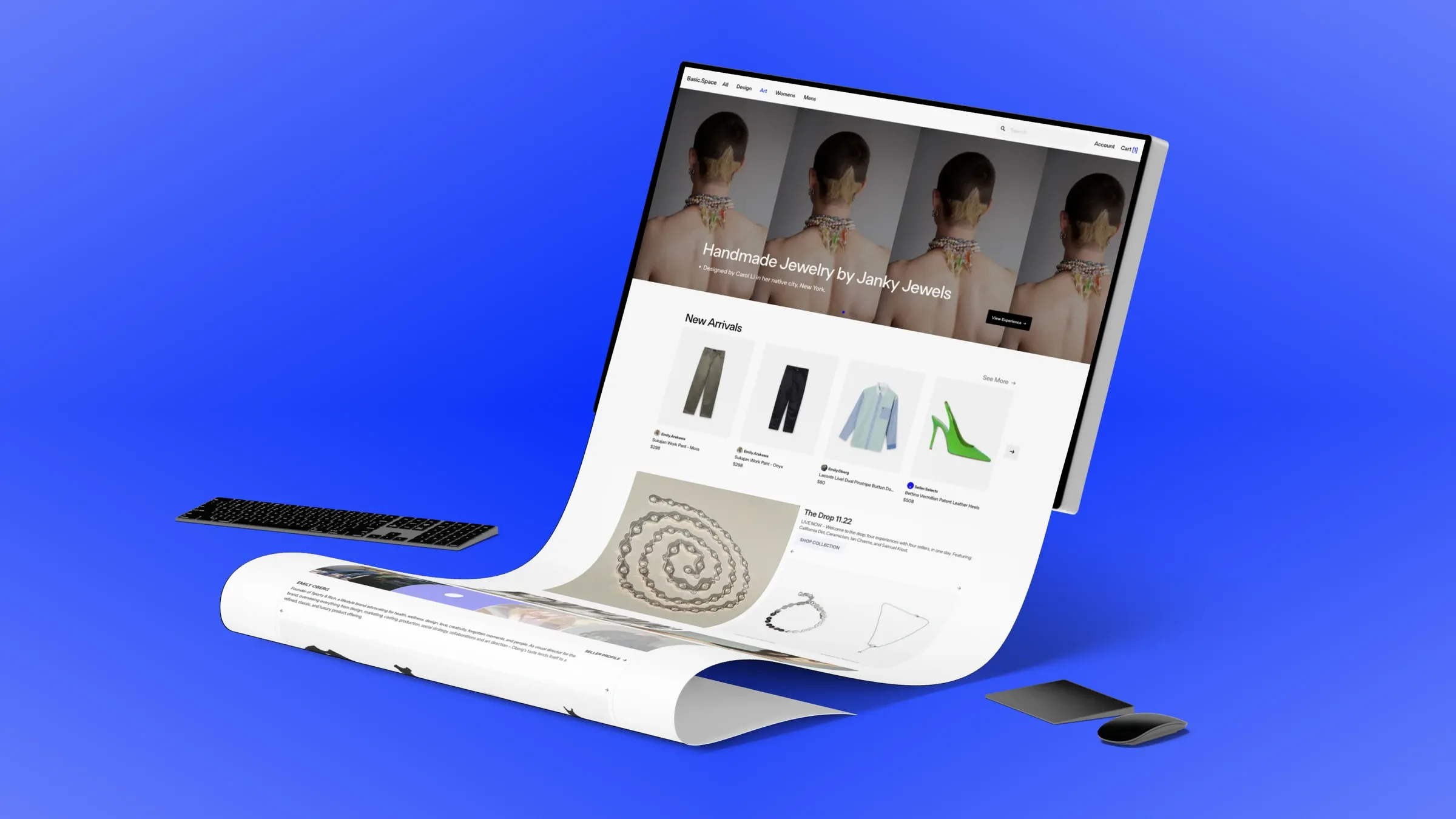 Basic.Space mobile application interface